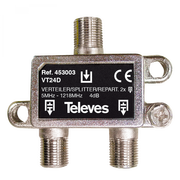 Rozgałęźniki i multiswitche do TV-SAT - Rozgałęźnik antenowy rtv 2-drożny F2D 453003 TELEVES - miniaturka - grafika 1