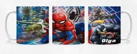 Kubki - KUBEK CERAMICZNY Z NADRUKIEM SPIDERMAN PAJĄK RÓŻNE WZORY BAJKI - IMIĘ - miniaturka - grafika 1