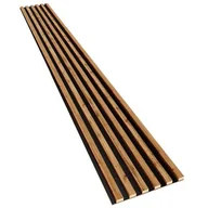 Panele ścienne i boazeria - Lamele ścienne MDF Dąb Wotan 275 x 30 x 2 cm brązowy - miniaturka - grafika 1