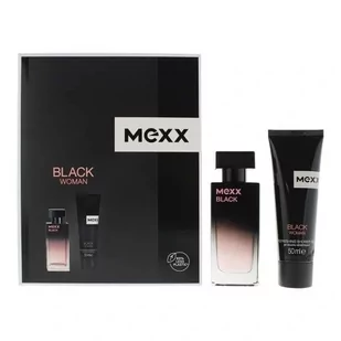 MEXX Zestaw upominkowy BLACK, żel pod prysznic 50 ml + woda toaletowa 30 ml 3616303311162 - Zestawy perfum damskich - miniaturka - grafika 1