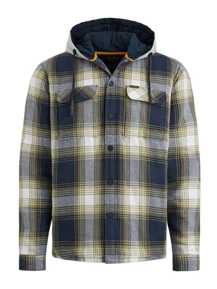 PME Legend Kurtka koszulowa w kolorze granatowo-białym