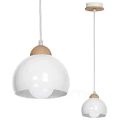 Lampy sufitowe - Decoland Żyrandol DAMA 1xE27/60W/230V bialy - miniaturka - grafika 1