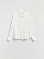 Koszule damskie - Reserved - Koszula z wiskozy - biały - miniaturka - grafika 1