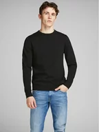 Swetry damskie - Jack&Jones Sweter Basic 12137190 Czarny Regular Fit - miniaturka - grafika 1