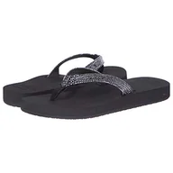 Klapki i japonki damskie - Reef Damskie japonki Star Cushion Sassy, czarny - Czarny Black Silver Bls - 41 EU - miniaturka - grafika 1
