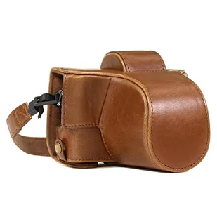 MegaGear Ever Ready etui na aparat fotograficzny, torba na aparat cyfrowy Canon PowerShot G5 X G5X (ciemnobrązowy, skóra PU) - Torby fotograficzne i futerały - miniaturka - grafika 1