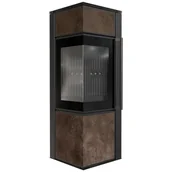 Piece wolnostojące - Piec stalowy koza TORA/S 8 kW fi 150 spiek OXIDE MORO czarny z domykaniem - miniaturka - grafika 1