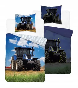 Detexpol Pościel bawełniana świecąca w ciemności 160x200 Traktor czerwony 2639b - Pościel dla dzieci - miniaturka - grafika 1