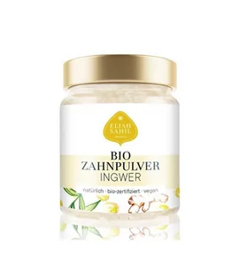 ELIAH SAHIL Proszek do czyszczenia zębów bez fluoru Organiczny  Imbir Eliah Sahil 45 g - Pasty do zębów - miniaturka - grafika 1
