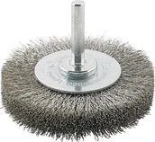 Akcesoria do elektronarzędzi - Szczotka tarczowa trzpieniowa, drut ze stali nierdzewnej, falisty 30x6x mm FORMAT - miniaturka - grafika 1