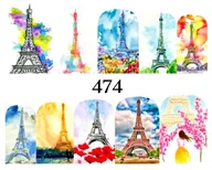 Ozdoby do paznokci - Naklejki wodne na paznokcie - nr 474 - miniaturka - grafika 1