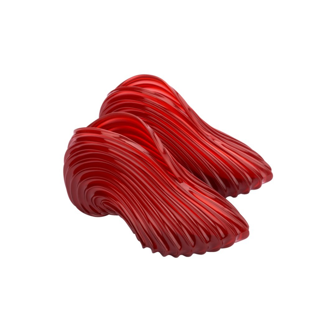 Melissa Closed + Diesel Ad Transparent Red Półbuty Czerwone 39