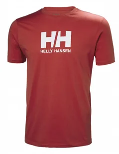 Męski t-shirt z nadrukiem HELLY HANSEN HH LOGO T-SHIRT - czerwony - Koszulki sportowe męskie - miniaturka - grafika 1