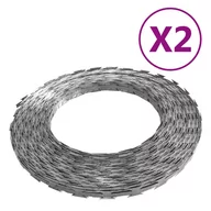 Pozostałe akcesoria do uprawy roślin - vidaXL BTO-22 NATO Drut kolczasty 2 szt. 100 m stal 3057514 - miniaturka - grafika 1