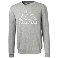 Bluzy męskie - Kappa Męska bluza z logo Cidan, szara, M, szary, M - miniaturka - grafika 1