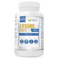 Witaminy i minerały dla sportowców - Wish Lysine Forte 500mg 120caps - miniaturka - grafika 1