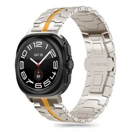 Akcesoria do smartwatchy - STAINLESS LINE BRANSOLETA STALOWA BRANSOLETKA PASEK DO ZEGARKA SAMSUNG GALAXY WATCH ULTRA 47MM - TITANIUM/ORANGE - miniaturka - grafika 1