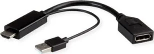 Kabel Roline Adapter ROLINE 4K HDMI/DisplayPort, v1.2, HDMI męski - DP żeński, aktywny - Adaptery i przejściówki - miniaturka - grafika 1