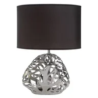 Lampy stojące - Lampa Stołowa Dakota 37X19X52 Srebrna + Czarna - miniaturka - grafika 1