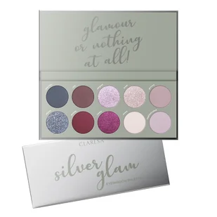 Claresa Paleta cieni do powiek Silver Glam 12 g - Cienie do powiek - miniaturka - grafika 1
