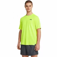Koszulki sportowe męskie - Męska koszulka treningowa Under Armour UA Tech Vent Geode SS - zielona - UNDER ARMOUR - miniaturka - grafika 1