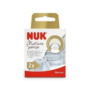 NUK NUK Nature Sense Smoczek silikon M 6 otwory 6-18m) rozmiar 2 2 szt.) - Smoczki do butelek - miniaturka - grafika 1