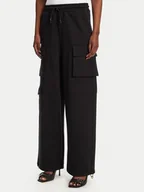 Spodnie sportowe damskie - Patrizia Pepe Spodnie dresowe 8P0617/J219-K103 Czarny Relaxed Fit - miniaturka - grafika 1