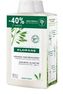 Szampony do włosów - Szampon do oczyszczania włosów Klorane Oat Milk Shampoo 2 x 400 ml (3282779306645) - miniaturka - grafika 1
