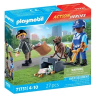 Klocki - Playmobil City Action Poszukiwanie śladów z psem tropiącym 71731 - miniaturka - grafika 1