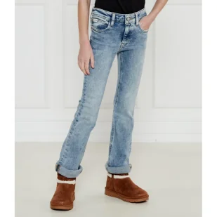 CALVIN KLEIN JEANS Jeansy flare fit - Spodnie sportowe damskie - miniaturka - grafika 1
