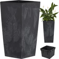 Donice - Prosperplast Doniczka z wkładem Urbi Square Effect DURS240E antracyt - miniaturka - grafika 1