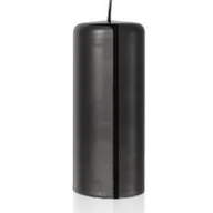 Świece - FEM Candles dekoracyjna świeca słupek metalizowana 180/70 mm - Czarna - miniaturka - grafika 1