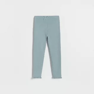 Spodnie i spodenki dla dziewczynek - Reserved - Spodnie z wiskozą - Zielony - grafika 1