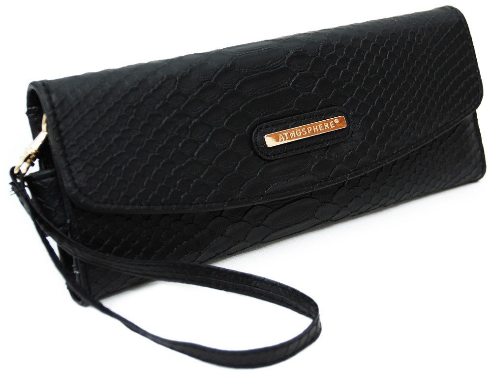 Czarny portfel, etui na telefon