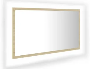 Nowoczesne wiszące lustro LED dąb sonoma H9-M14 - Lustra - miniaturka - grafika 1