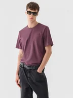Koszulki męskie - Męski t-shirt basic Outhorn OTHWAW24TTSHM2436 - czerwony - miniaturka - grafika 1