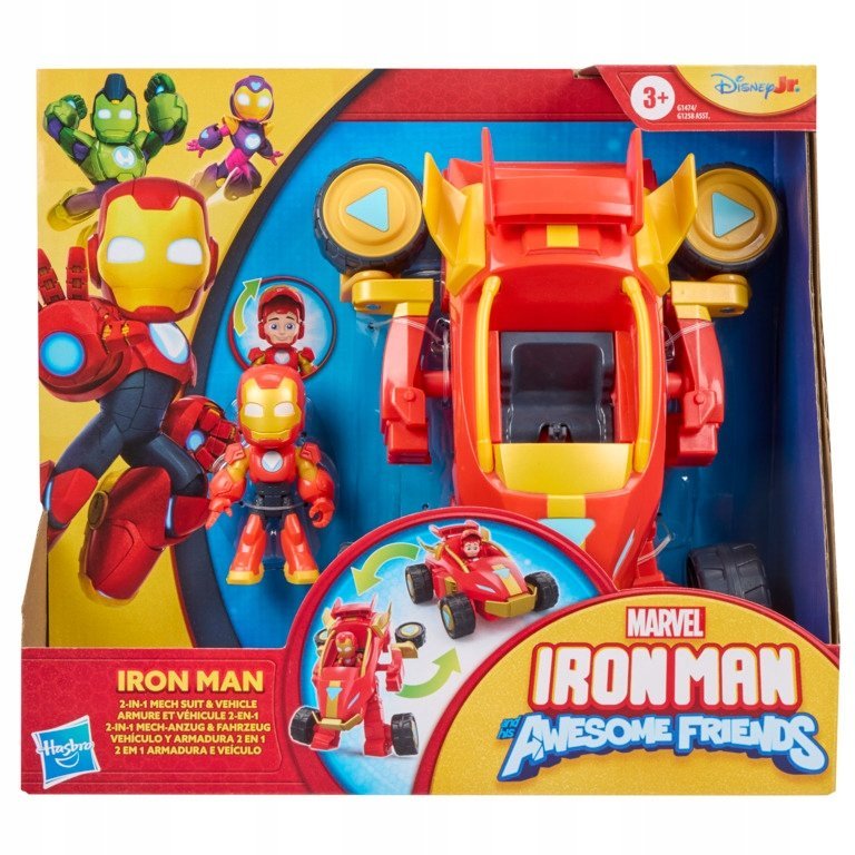 Marvel Iron Man Awesome Friends Pojazd figurka Mech 2w1 Iron Man Hasbro