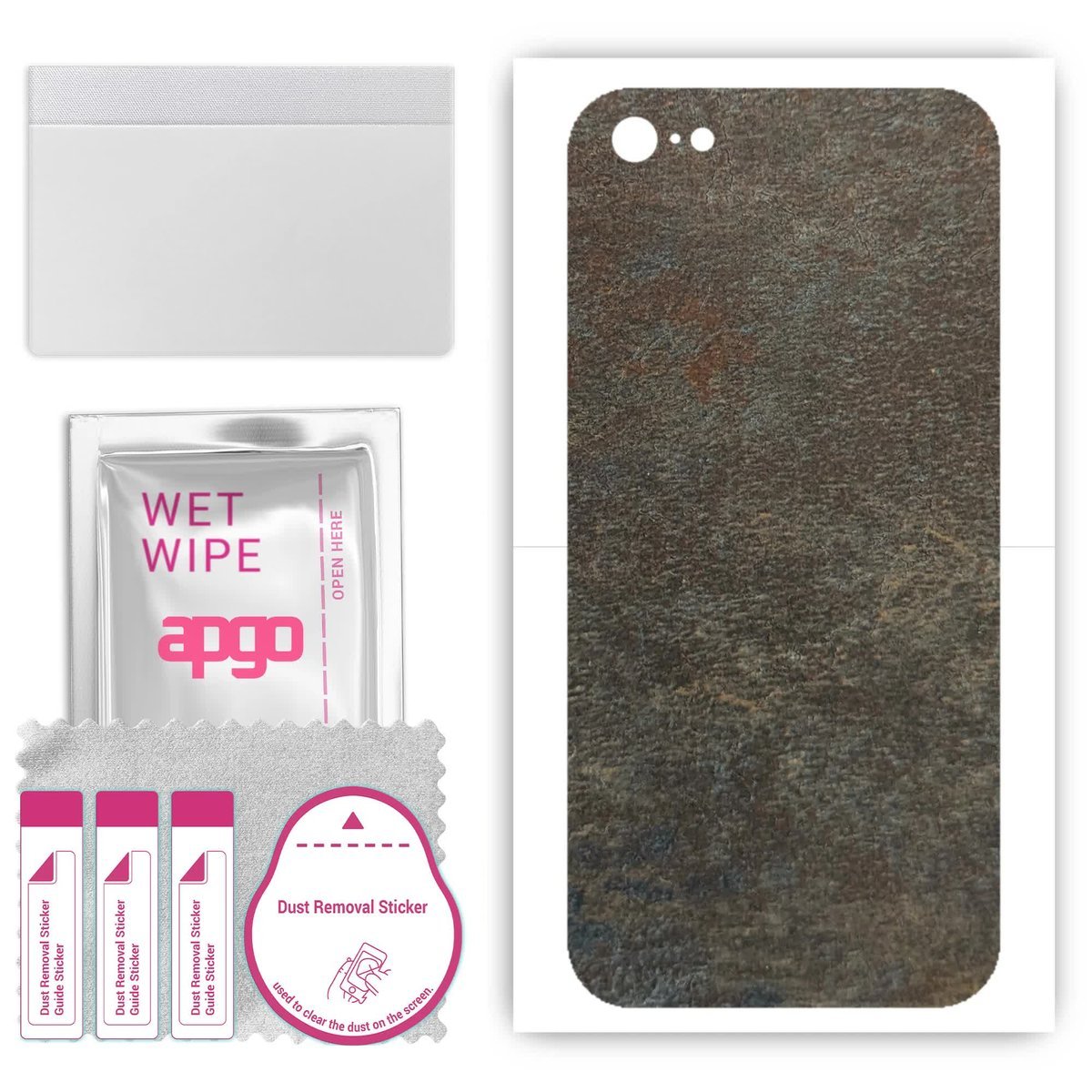 Folia naklejka skórka strukturalna na TYŁ do Apple iPhone 5c - Kamień Księżycowy - apgo SKINS