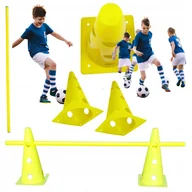 Piłka nożna - KOORDYNACYJNY TRENINGOWY 3w1 2 pachołki 32cm z otworami + tyczka1m Piłkarza - miniaturka - grafika 1