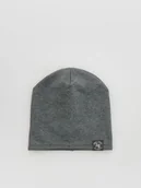 Czapki dla dzieci - Reserved - Bawełniana czapka z naszywką - ciemnoszary - miniaturka - grafika 1