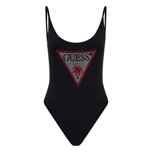 Damski Strój kąpielowy jednoczęściowy GUESS ONE PIECE RHINESTONE TRIANGLE E4GJ03MC040-JBLK – Czarny - Stroje kąpielowe - miniaturka - grafika 1