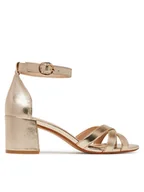 Sandały damskie - JENNY Sandały S4SH1725 Złoty - miniaturka - grafika 1