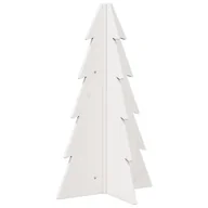 Choinki - vidaXL Drewniana choinka do udekorowania, biała, 69,5 cm, sosnowa - miniaturka - grafika 1