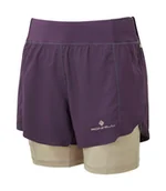 Spodnie sportowe damskie - RONHILL Spodenki biegowe damskie TECH ULTRA TWIN SHORT nightshade - miniaturka - grafika 1
