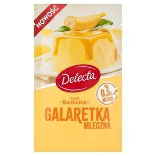 Delecta Galaretka mleczna smak banana 60 g - Dodatki do ciast w proszku - miniaturka - grafika 1