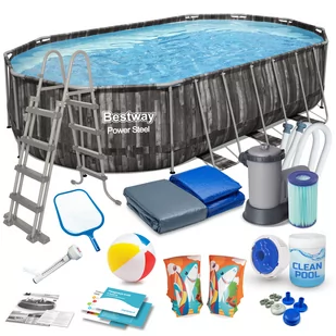 Basen ogrodowy, stelażowy, Bestway, 18w1, 610x366x122 cm - Baseny ogrodowe Basen ogrodowy, stelażowy, Bestway, 18w1, 610x366x122 cm - Baseny ogrodowe - miniaturka - grafika 1