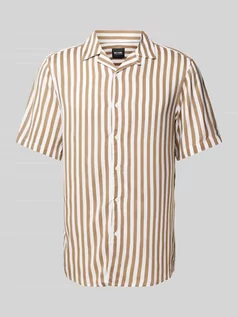 Koszule męskie - Koszula casualowa z wiskozy z kołnierzem z połami model ‘WAYNE’ - grafika 1