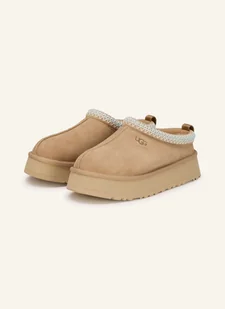Ugg Klapki Na Platformie Tazz beige - Moda i Uroda OUTLET - miniaturka - grafika 1