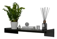 Półki do salonu - Czarna metalowa półka ścienna M7-C02 - miniaturka - grafika 1