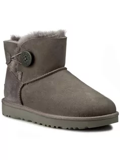 Śniegowce damskie - Ugg Buty W Mini Bailey Button II 1016422 Szary - grafika 1